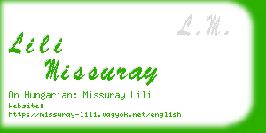 lili missuray business card